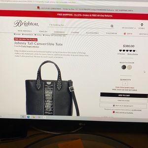 Brighton black with snakeskin stripe down the center all leather edgy studded